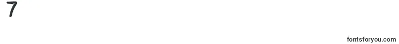 Embosst3-Schriftart – Schriften für die Ziffer 7