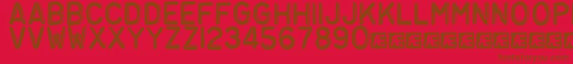 Embosst3 Font – Brown Fonts on Red Background