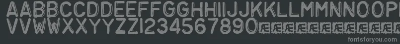 Embosst3 Font – Gray Fonts on Black Background