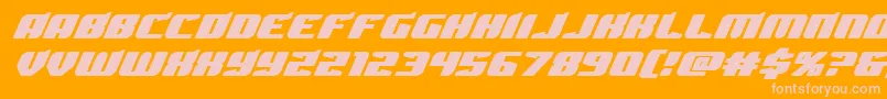 Fonte Spartacoexpand – fontes rosa em um fundo laranja