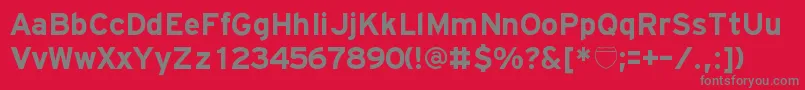 Hitroad Font – Gray Fonts on Red Background