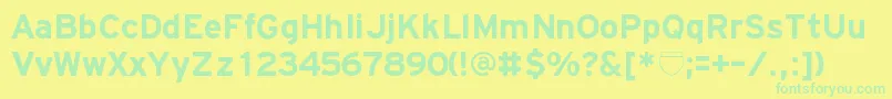 Hitroad Font – Green Fonts on Yellow Background