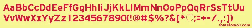 Hitroad Font – Red Fonts on Yellow Background