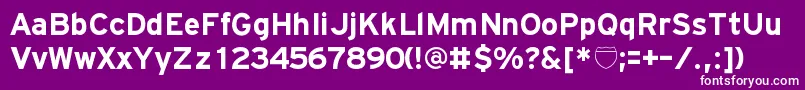 Hitroad Font – White Fonts on Purple Background