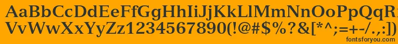 VersaillesltstdBold Font – Black Fonts on Orange Background