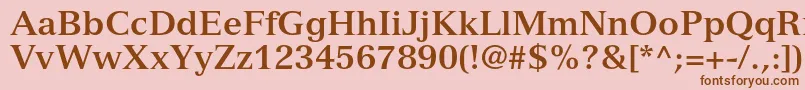 VersaillesltstdBold Font – Brown Fonts on Pink Background