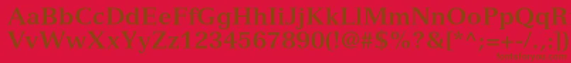 VersaillesltstdBold Font – Brown Fonts on Red Background