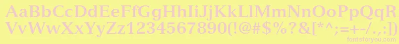 VersaillesltstdBold Font – Pink Fonts on Yellow Background