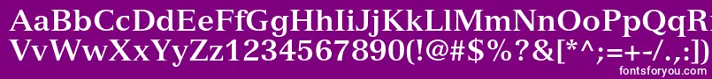 VersaillesltstdBold Font – White Fonts on Purple Background