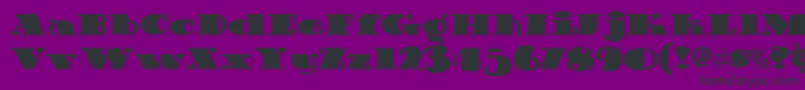 フォントGuinnessextrastoutnf – 紫の背景に黒い文字