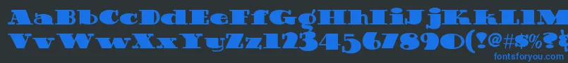 Guinnessextrastoutnf Font – Blue Fonts on Black Background