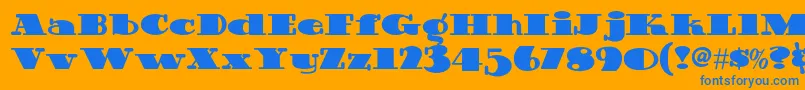 Guinnessextrastoutnf Font – Blue Fonts on Orange Background