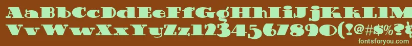 Guinnessextrastoutnf Font – Green Fonts on Brown Background