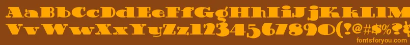 Guinnessextrastoutnf Font – Orange Fonts on Brown Background