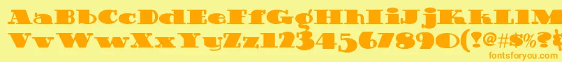 Guinnessextrastoutnf Font – Orange Fonts on Yellow Background