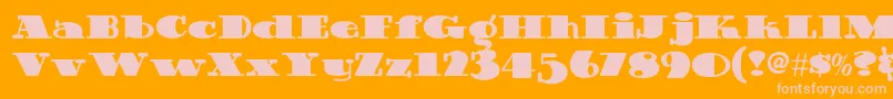 Guinnessextrastoutnf Font – Pink Fonts on Orange Background