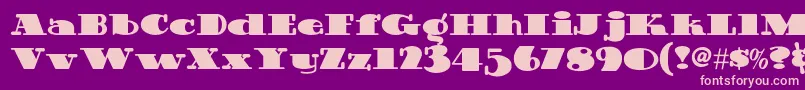 Guinnessextrastoutnf Font – Pink Fonts on Purple Background