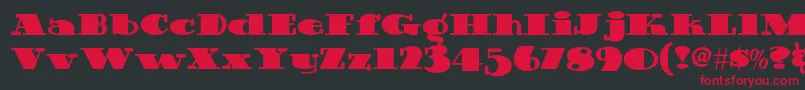 Guinnessextrastoutnf Font – Red Fonts on Black Background