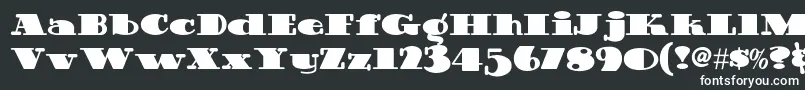 フォントGuinnessextrastoutnf – 黒い背景に白い文字