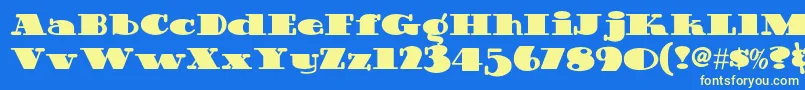 Guinnessextrastoutnf Font – Yellow Fonts on Blue Background