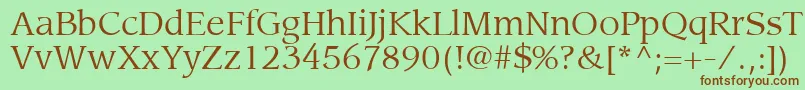 ItcLeawoodLtBook Font – Brown Fonts on Green Background