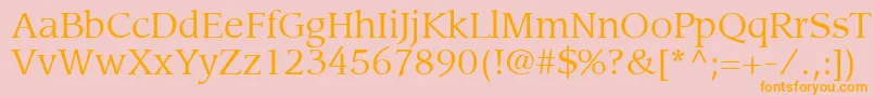 ItcLeawoodLtBook Font – Orange Fonts on Pink Background