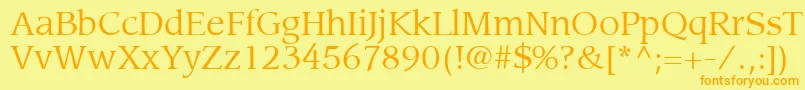 ItcLeawoodLtBook Font – Orange Fonts on Yellow Background