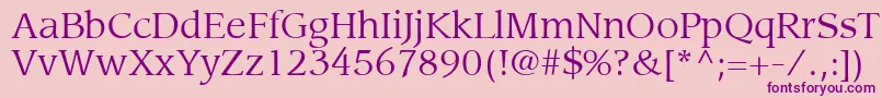 ItcLeawoodLtBook Font – Purple Fonts on Pink Background