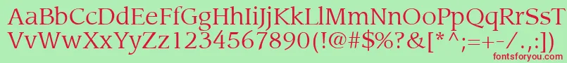 ItcLeawoodLtBook Font – Red Fonts on Green Background