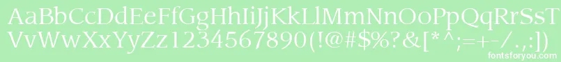 ItcLeawoodLtBook Font – White Fonts on Green Background