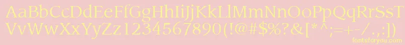 ItcLeawoodLtBook Font – Yellow Fonts on Pink Background