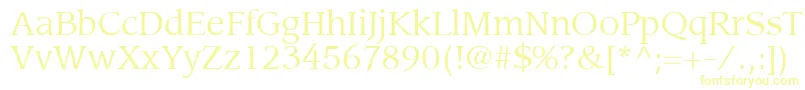 ItcLeawoodLtBook Font – Yellow Fonts on White Background