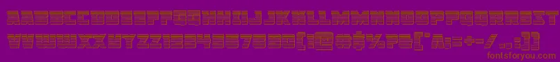 Libertylegionchrome Font – Brown Fonts on Purple Background