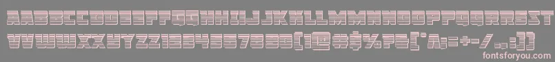 Libertylegionchrome Font – Pink Fonts on Gray Background