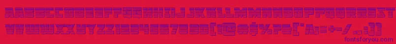 Libertylegionchrome Font – Purple Fonts on Red Background