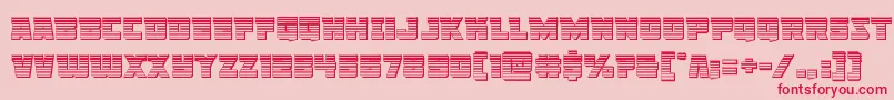 Libertylegionchrome Font – Red Fonts on Pink Background