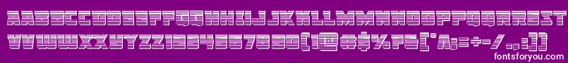 Libertylegionchrome-Schriftart – Weiße Schriften auf violettem Hintergrund