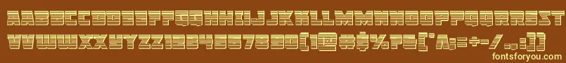 Libertylegionchrome-fontti – keltaiset fontit ruskealla taustalla
