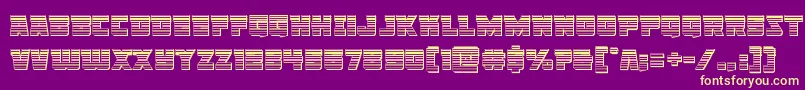 Libertylegionchrome Font – Yellow Fonts on Purple Background