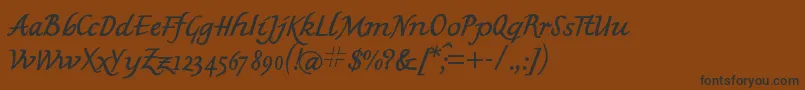 Fonte Mkbritishwriting – fontes pretas em um fundo marrom