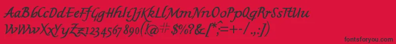 Mkbritishwriting Font – Black Fonts on Red Background