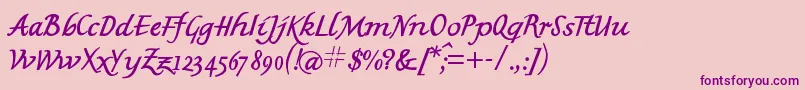 Mkbritishwriting Font – Purple Fonts on Pink Background