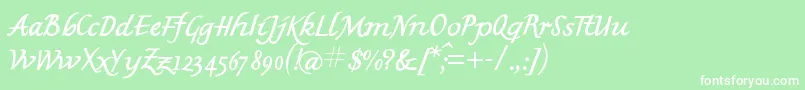 Mkbritishwriting Font – White Fonts on Green Background