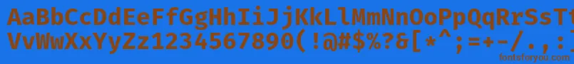 FiramonoBold-fontti – ruskeat fontit sinisellä taustalla