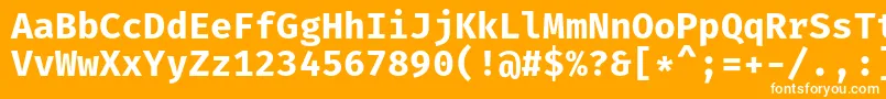 フォントFiramonoBold – オレンジの背景に白い文字