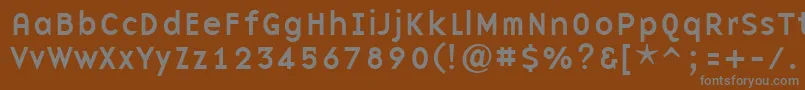 Czcionka BasenineRegular – szare czcionki na brązowym tle
