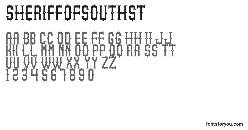 Fuente SheriffOfSouthSt - alfabeto, números, caracteres especiales