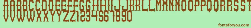 SheriffOfSouthSt Font – Brown Fonts on Green Background