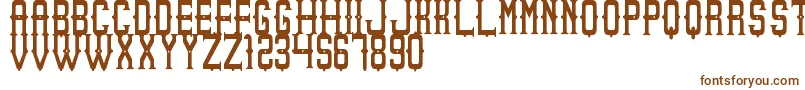 Шрифт SheriffOfSouthSt – коричневые шрифты на белом фоне