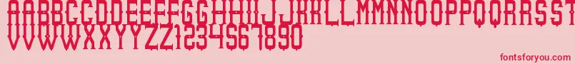 SheriffOfSouthSt Font – Red Fonts on Pink Background